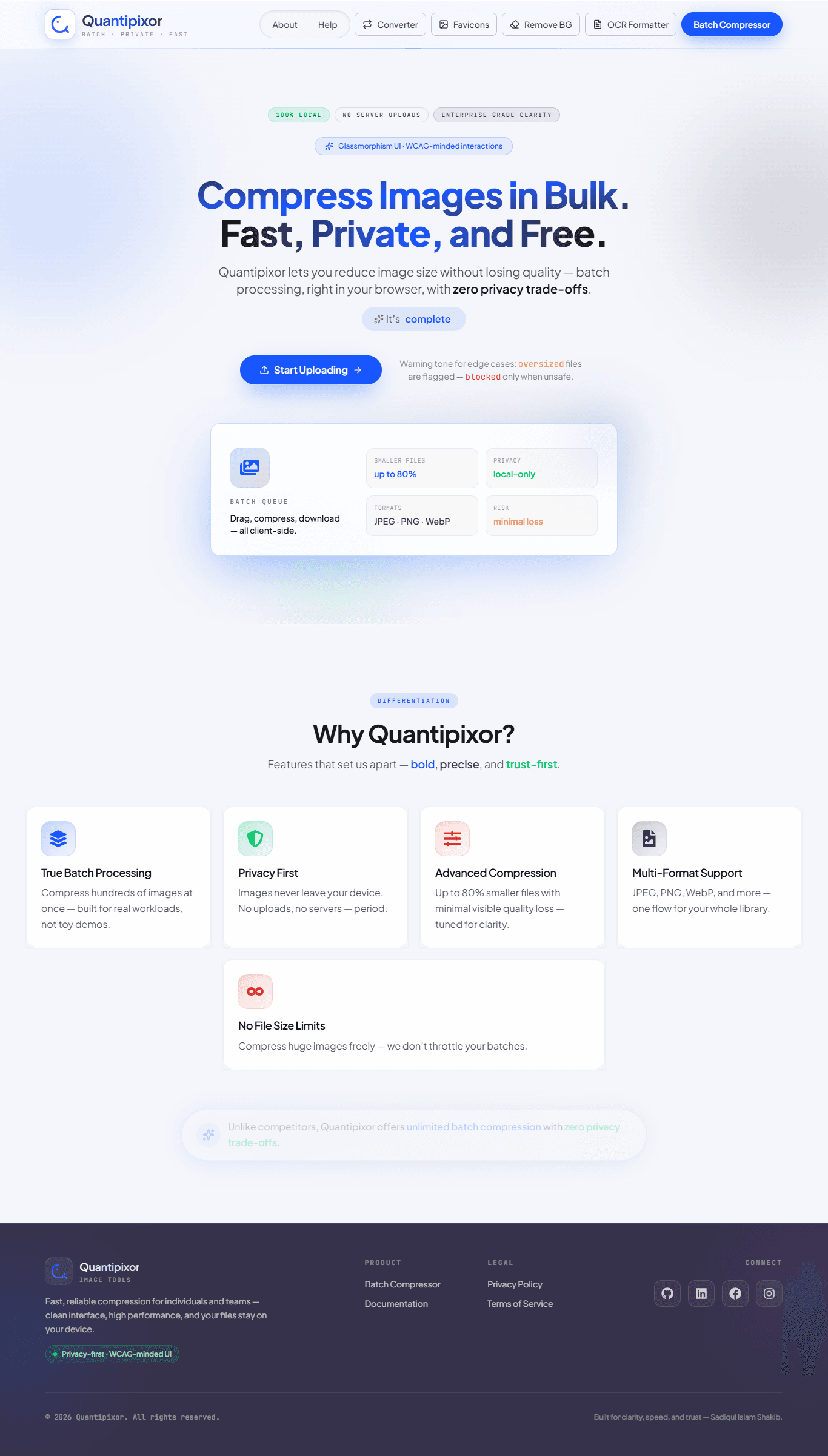 Quantipixor full-scale view