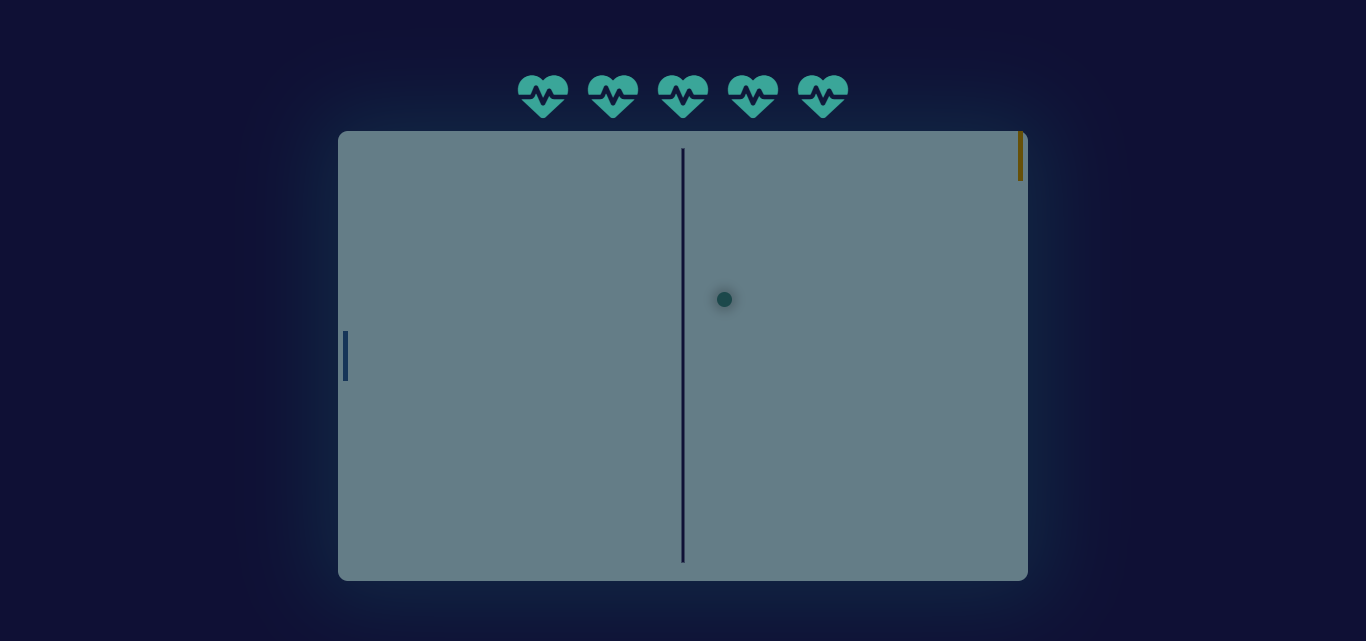 Classic PONG Game full-scale view